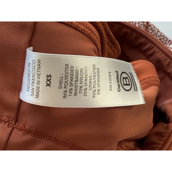 ATHLETA Run With It Printed 3.5” Shorts WOMENS XXS Micro Cheetah Rust Orange UT - Picture 14 of 15